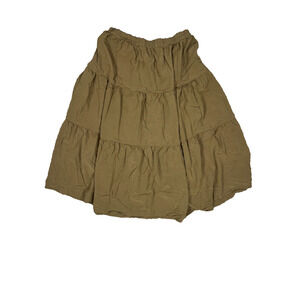 Scarlet Darkness Renaissance Maxi Tiered Skirt 2XL Green Boho Witchy CottageCore